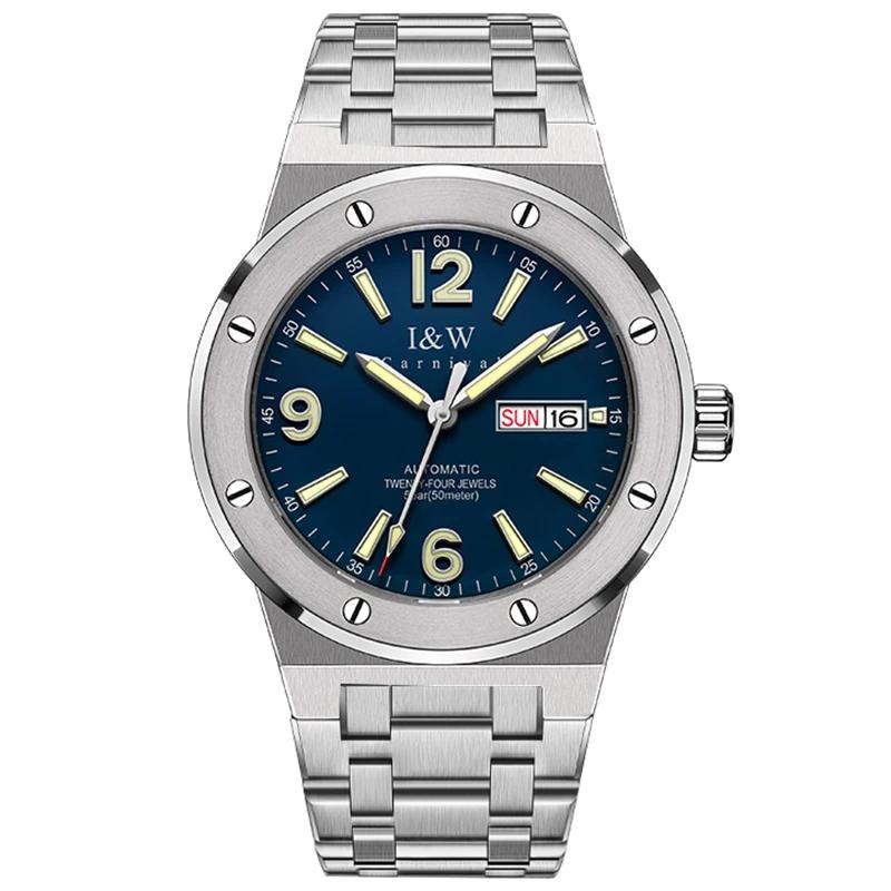  I & W  ð  īϹ Ÿ ڵ ո ð, 50M  NH36A Reloj Hombre Ż 